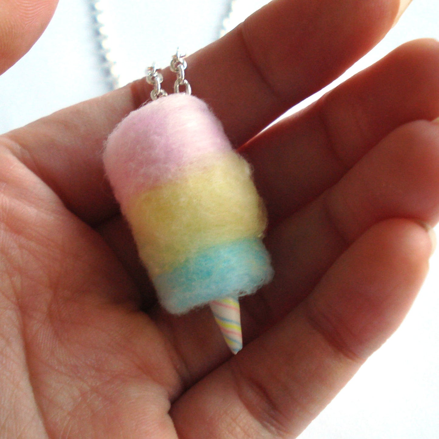 Rainbow Cotton Candy Necklace