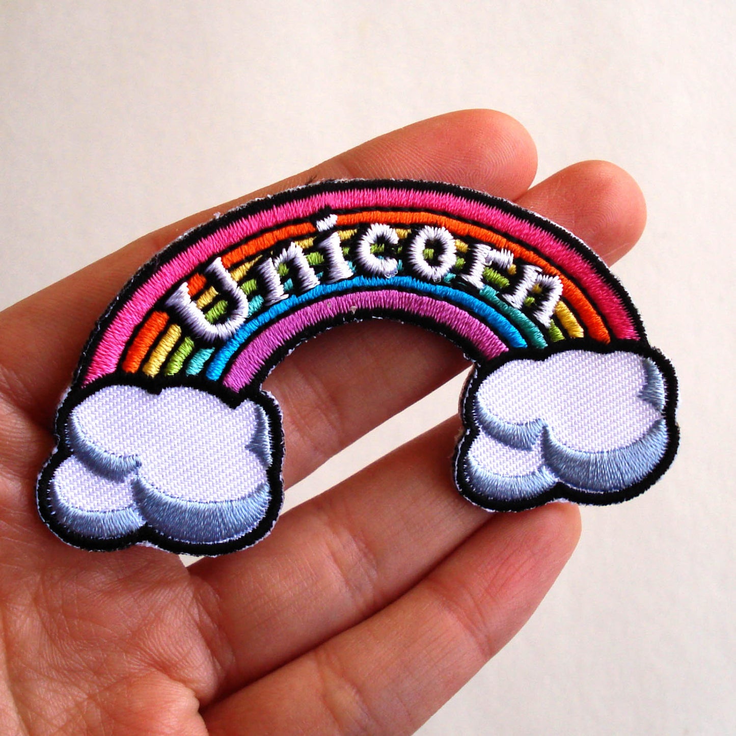 Rainbow "Unicorn" Iron-on Embroidered Patch