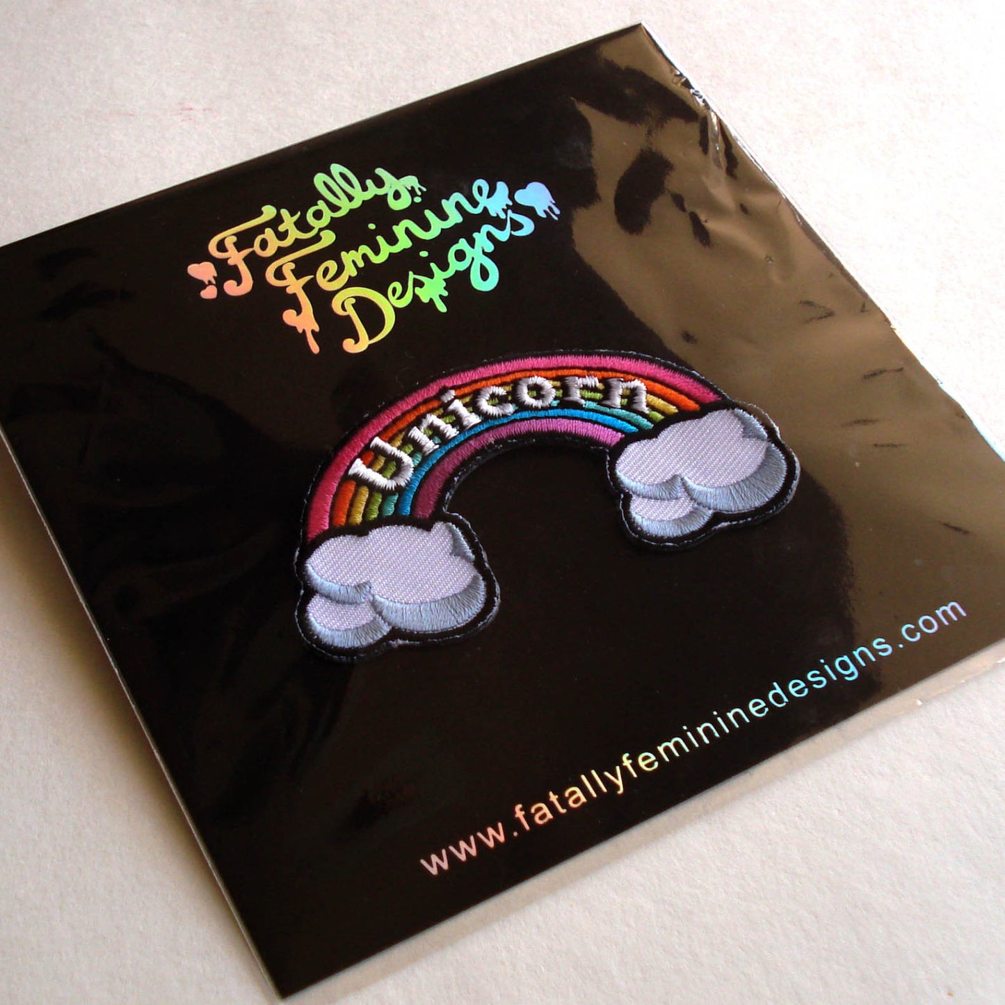 Rainbow "Unicorn" Iron-on Embroidered Patch