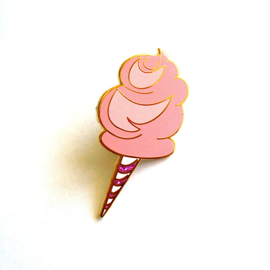 Pink Cotton Candy Enamel Pin - Fatally Feminine Designs