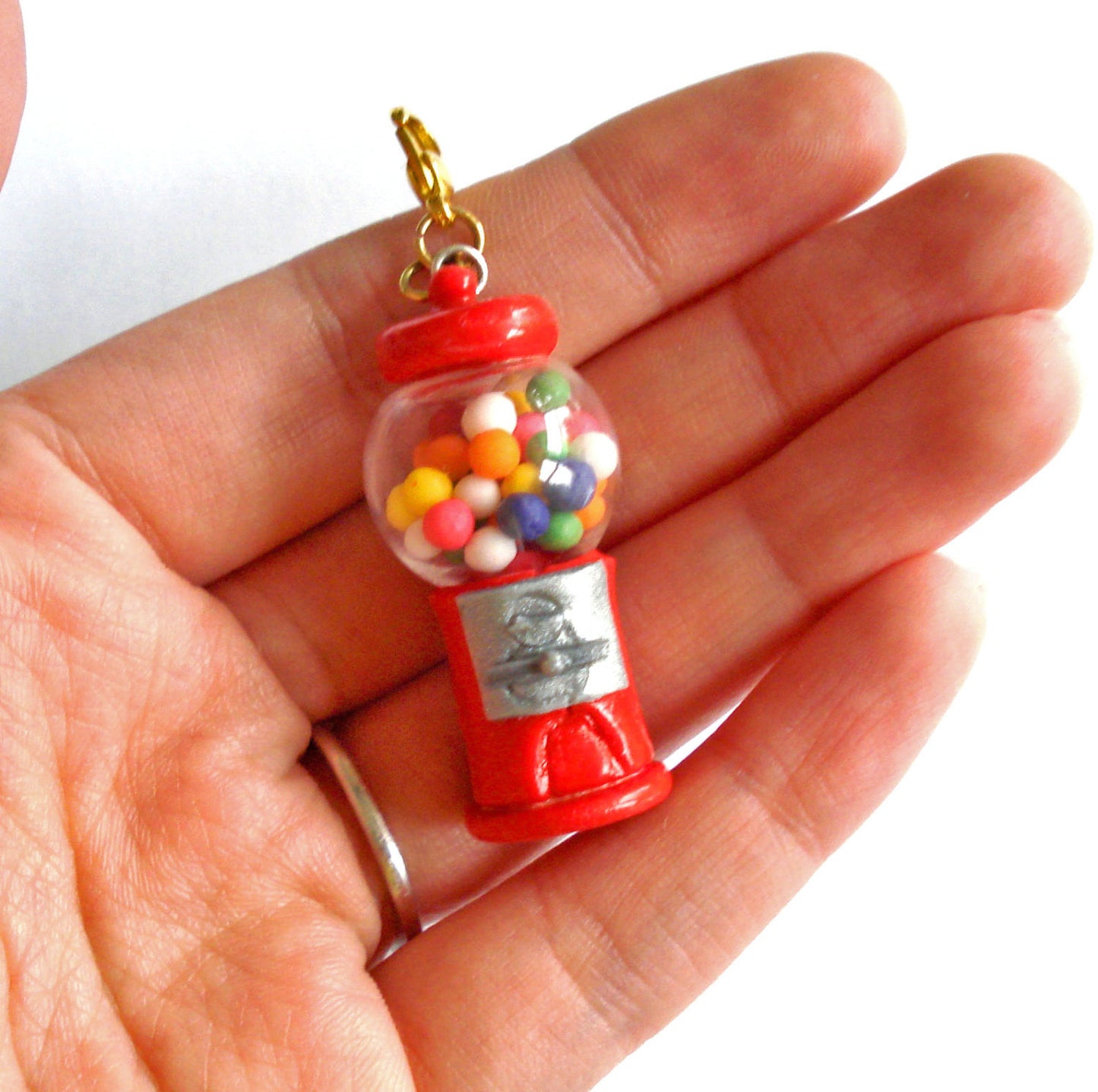 Classic Rainbow Gumball Machine Charm