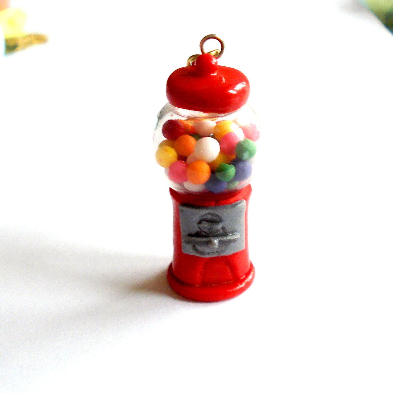 Classic Rainbow Gumball Machine Charm