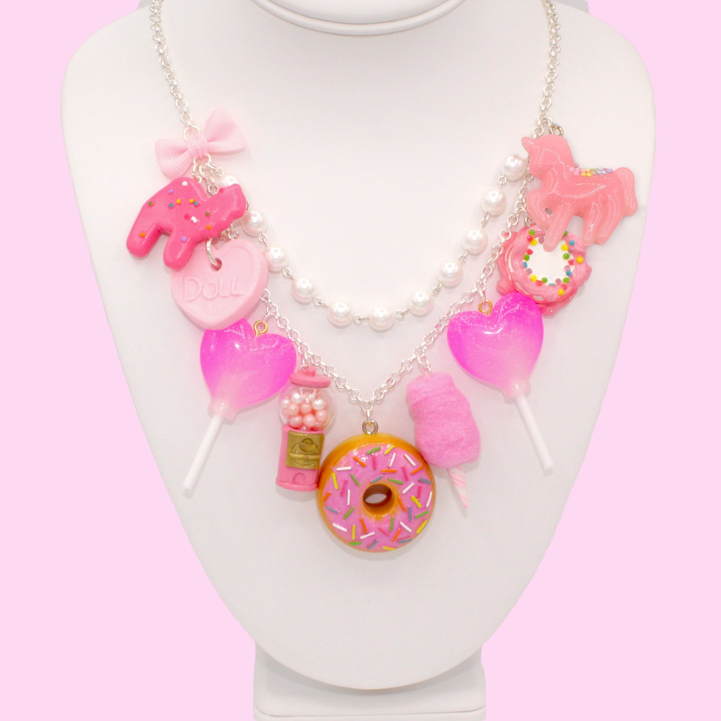 All Pink Candy Statement Necklace