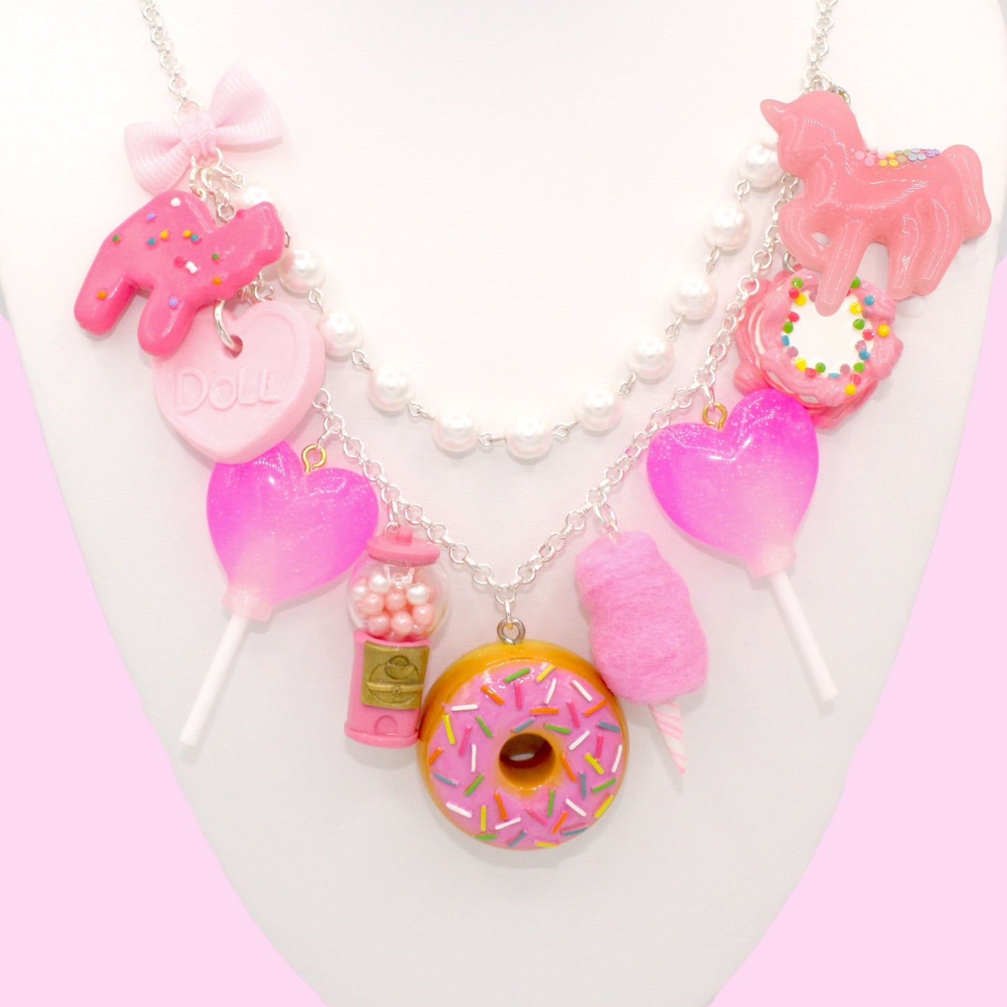 All Pink Candy Statement Necklace