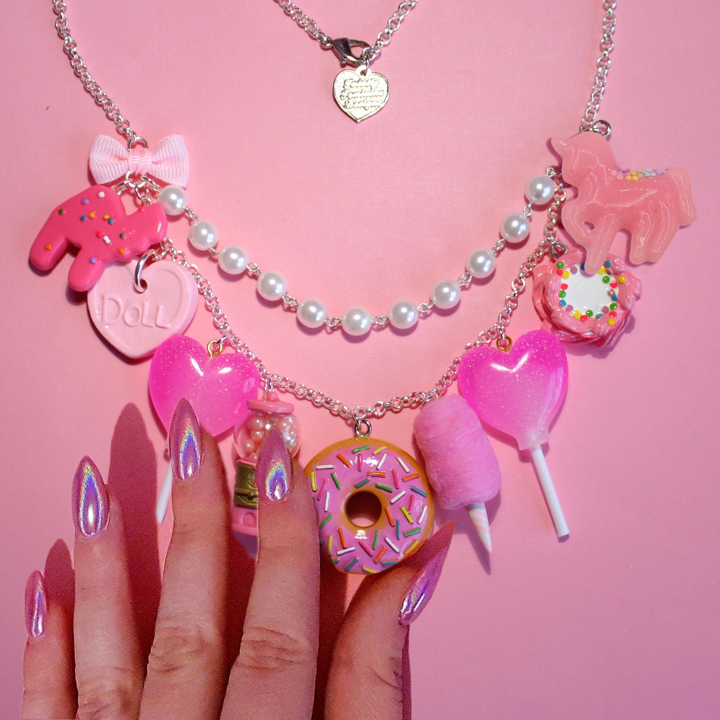 All Pink Candy Statement Necklace