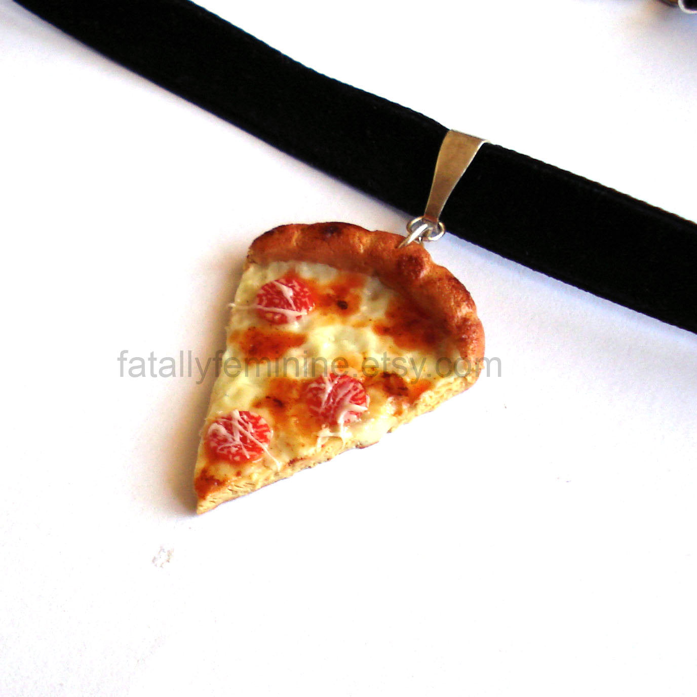 Pepperoni Pizza Choker Necklace