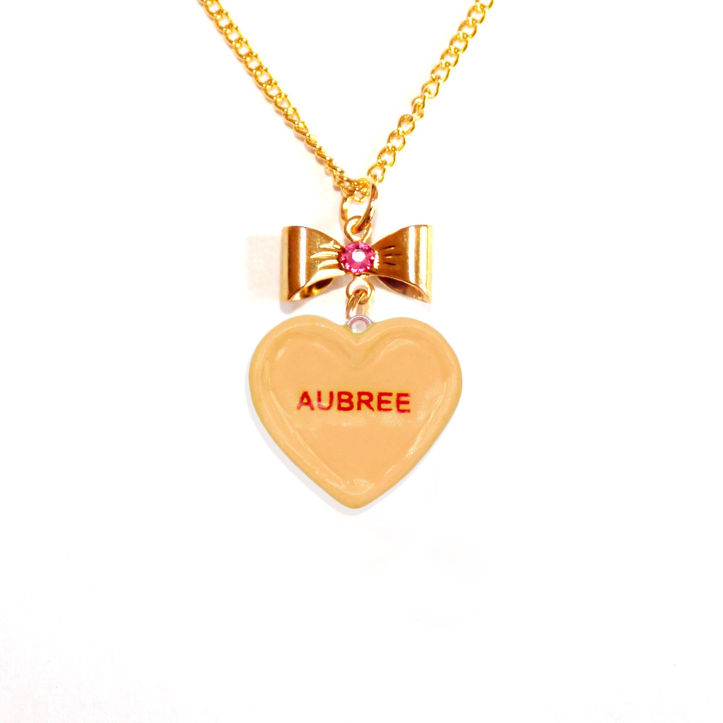 Custom Name Candy Heart Necklace - Fatally Feminine Designs