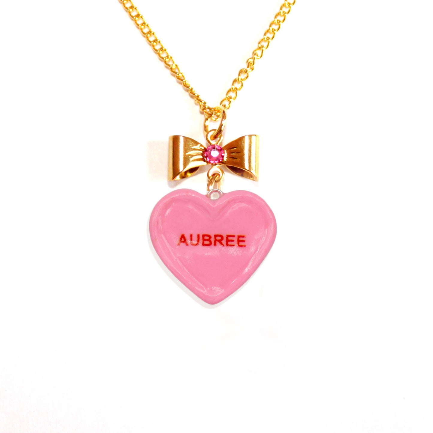Custom Name Candy Heart Necklace - Fatally Feminine Designs