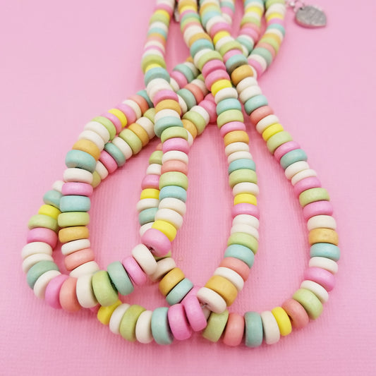 Classic Rainbow Faux Candy Choker Kidcore Custom Length Necklace Handmade Cute Charm Jewelry for Women Kawaii Birthday Gift for Best Friend