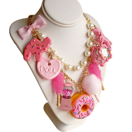 Classic All Pink Candy Statement Necklace