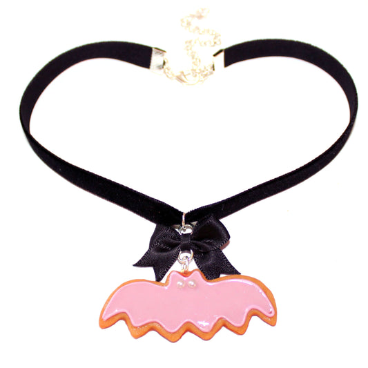 Large Purple Pastel Bat Cookie Choker - Fatally Feminine Designs