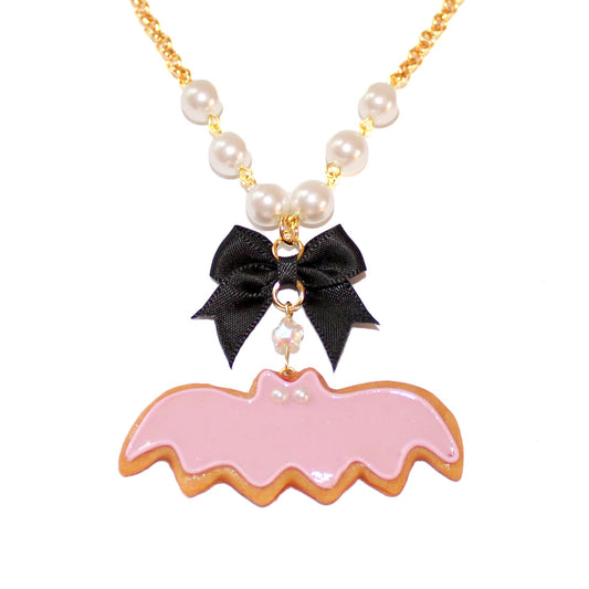 Large Purple Pastel Bat Cookie Necklace - Fatally Feminine Designs