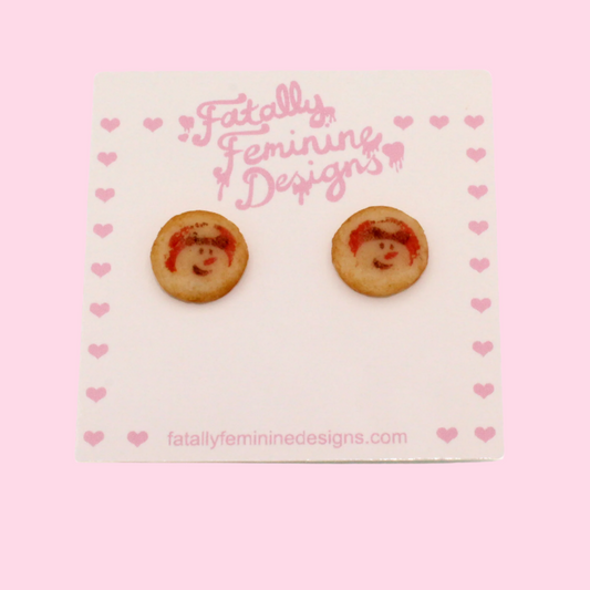 Snowman Sugar Cookie Stud Earrings - Limited Edition Holiday Collection