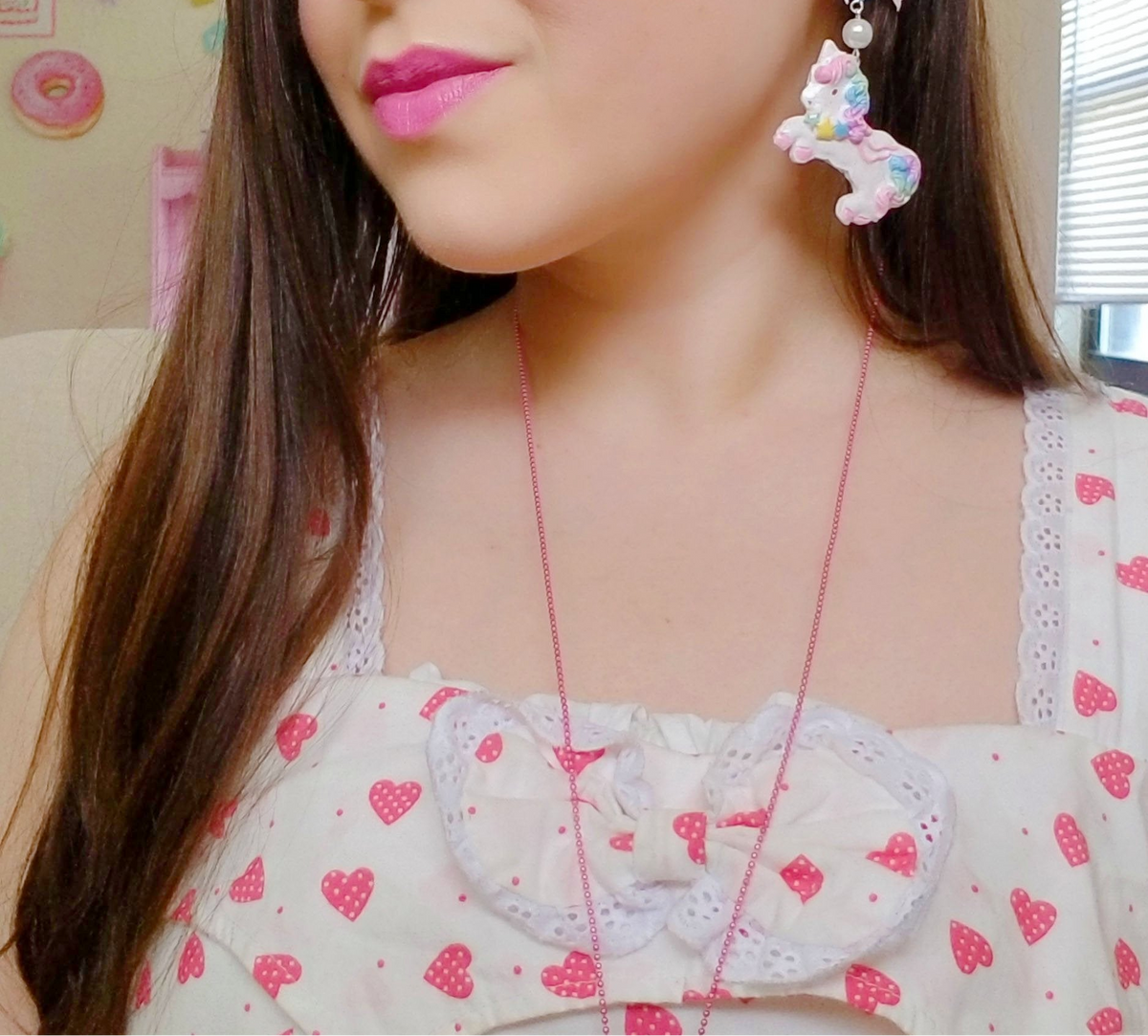 Unicorn Bon Bon Hook Statement Earrings (Handcrafted Pastel Rainbow Jewelry Style)
