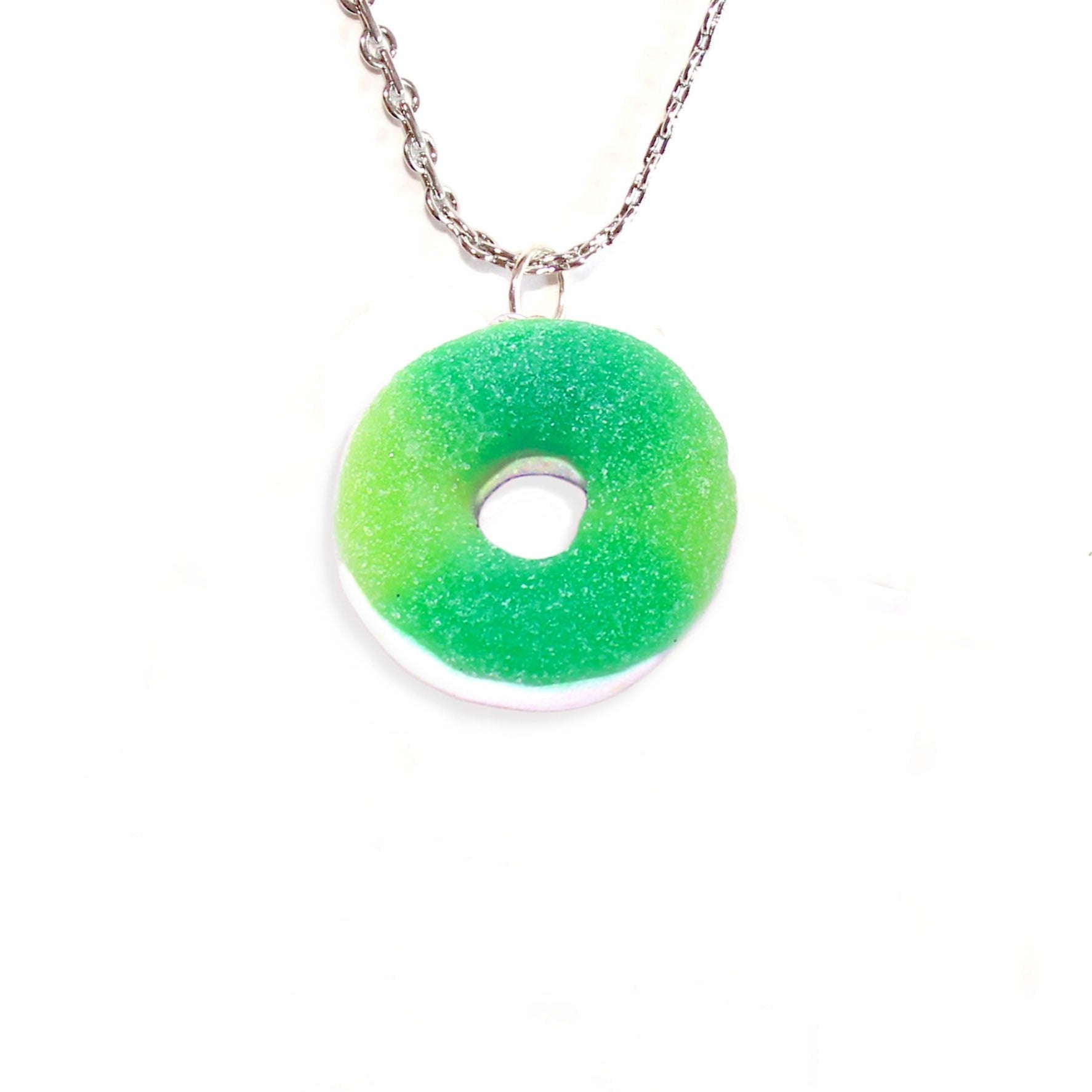 Gummy Apple Ring Candy Necklace - Gold or Silver - Fatally Feminine Designs