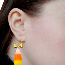Load image into Gallery viewer, Candy Corn Earrings &amp; Necklace Set - Fatally Feminine Designs
