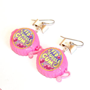 Kawaii Miniature Pink Bubble-Gum Statement Earrings Hypoallergenic Handmade Fatally Feminine Designs