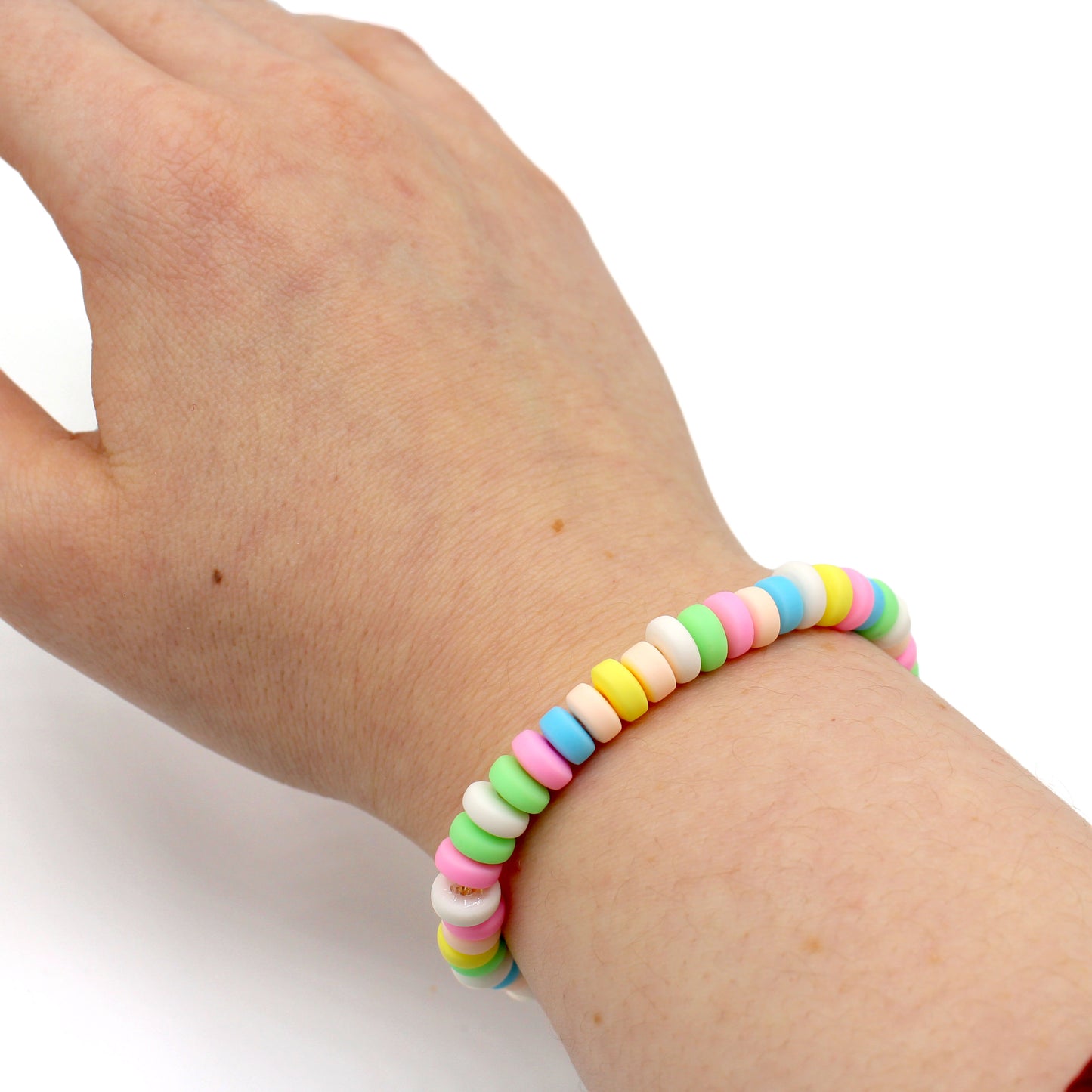 Bright Pastel Rainbow Faux Candy Bracelet - Multiple Sizes - Handmade Fatally Feminine