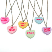 Load image into Gallery viewer, Kawaii Conversation Heart Candy Charm Necklace
