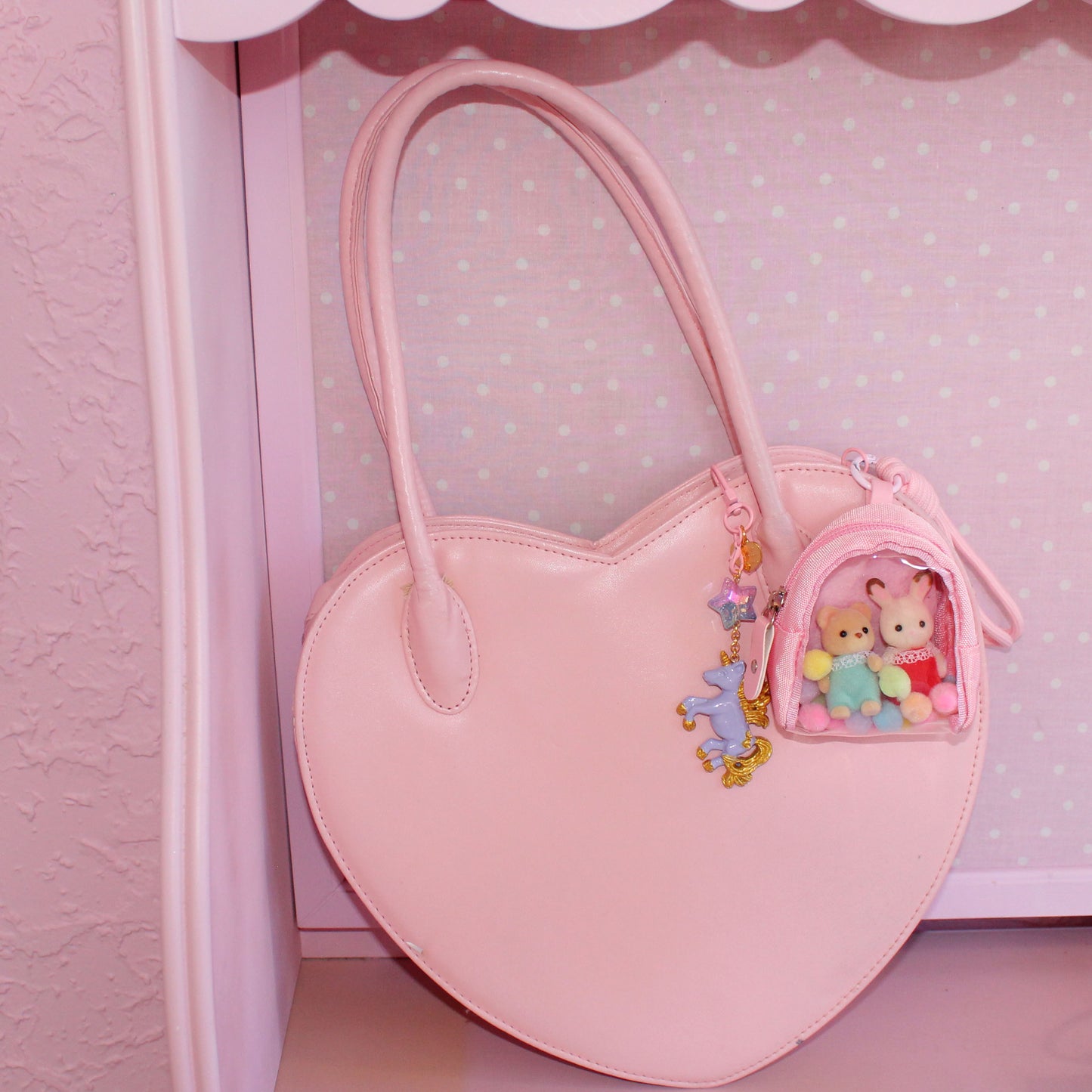 Pastel Unicorn Bag Charm, Kawaii Purse Accessory Keychain, Handmade in the USA by Fatally Feminine