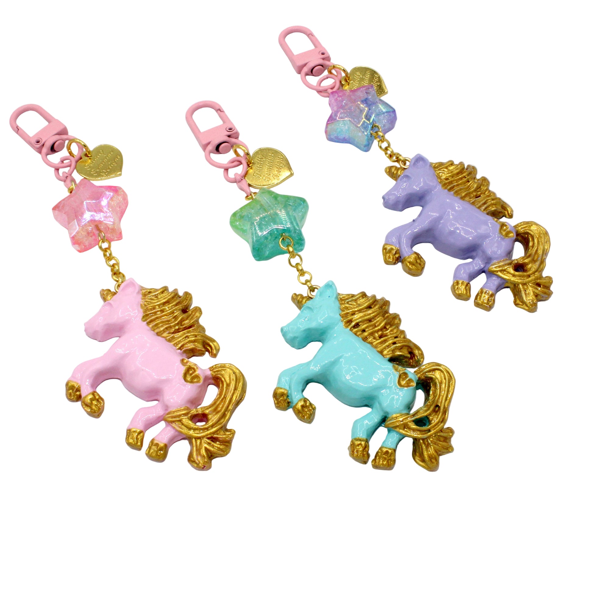 Pastel Unicorn Bag Charm, Kawaii Purse Accessory Keychain, Handmade in the USA by Fatally Feminine