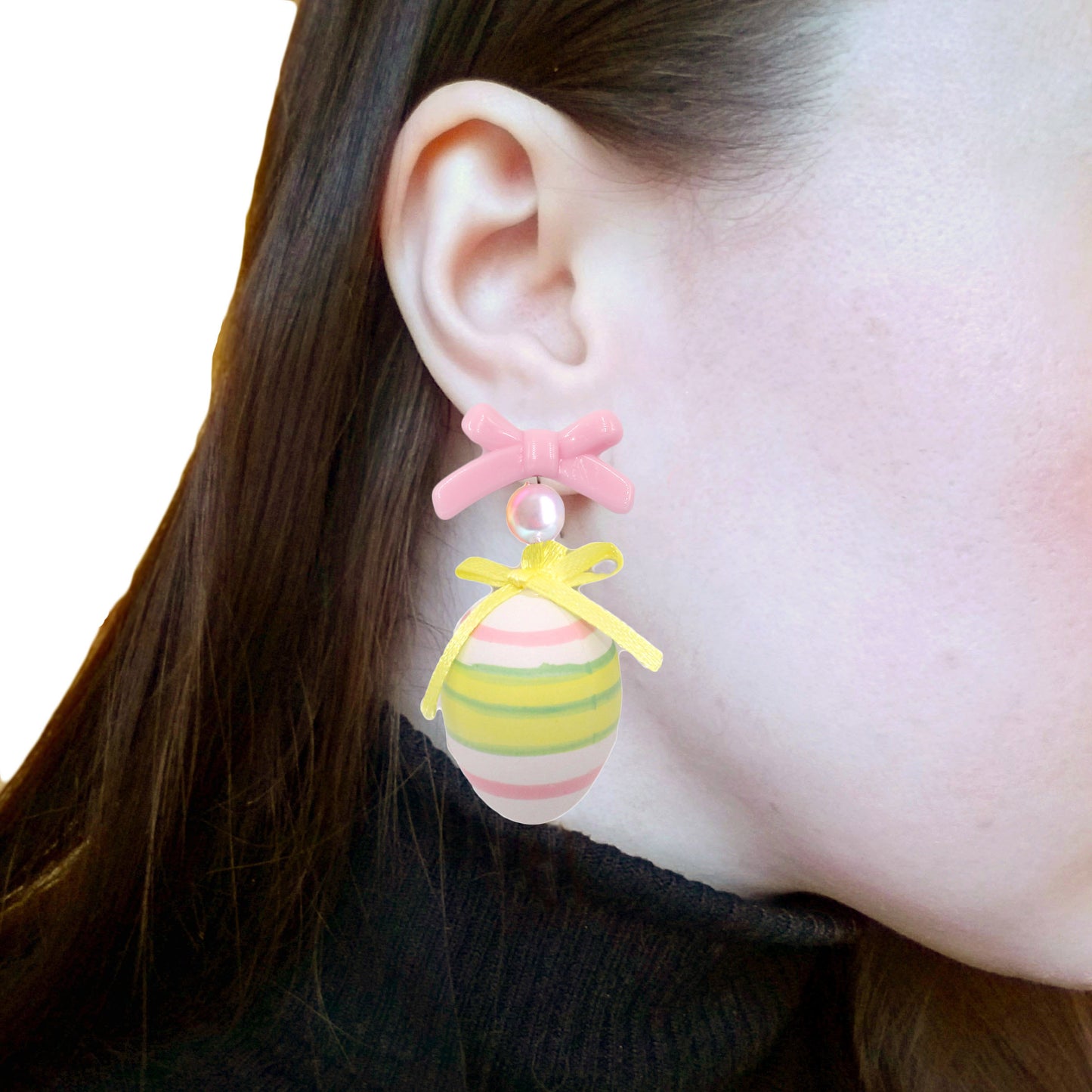 Easter Egg Statement Drop Earrings, Multiple Colors, Handmade with Hypoallergenic Steel