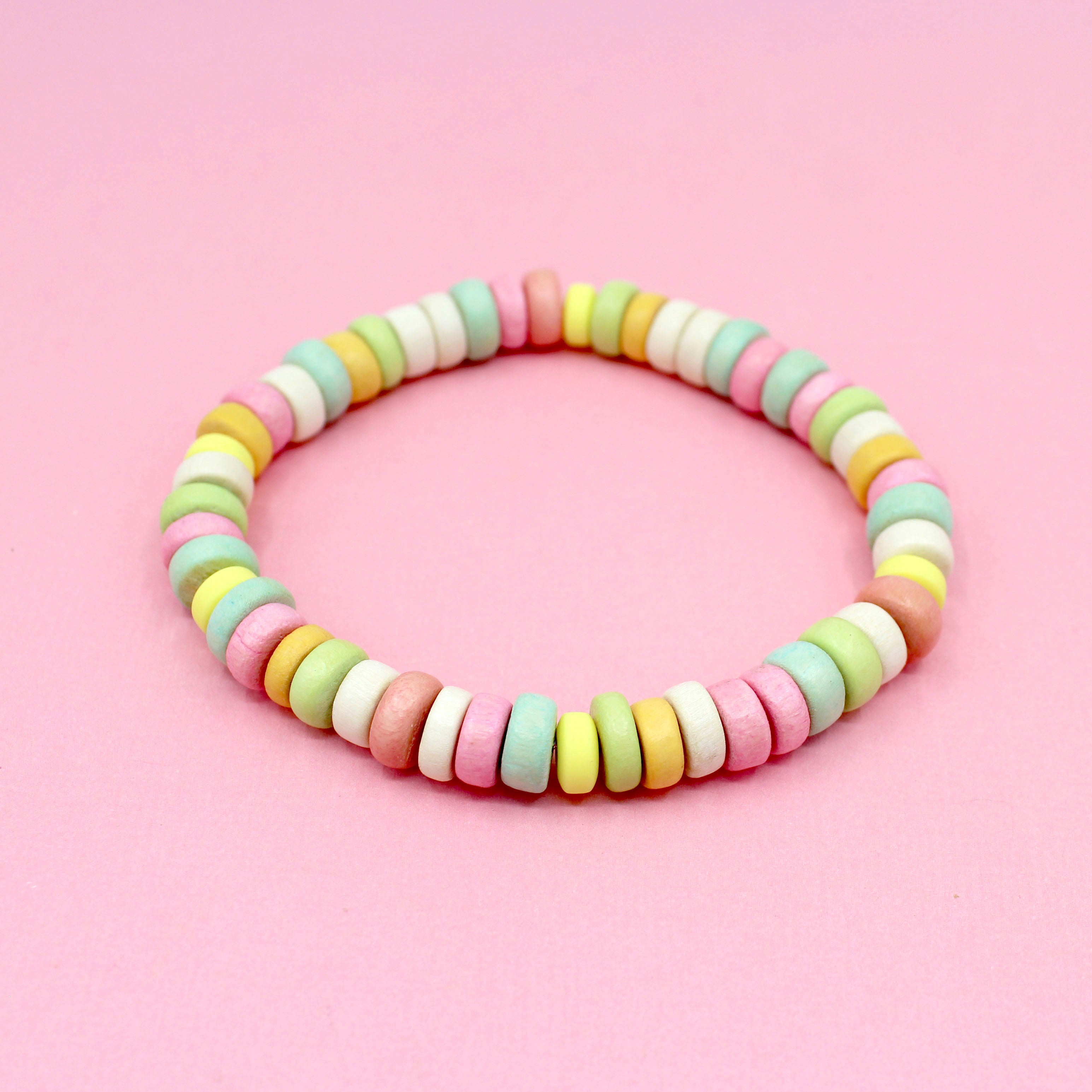 Classic Rainbow Faux Candy Bracelet - Stretchy - Multiple Sizes ...