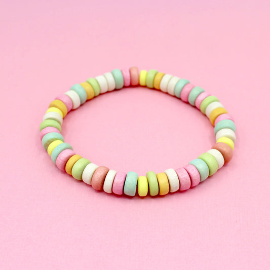 Classic Faux Candy Rainbow Friendship Bracelet Kawaii Birthday Gift for Best Friend Handmade Cute Charm Jewelry for Women Custom Length