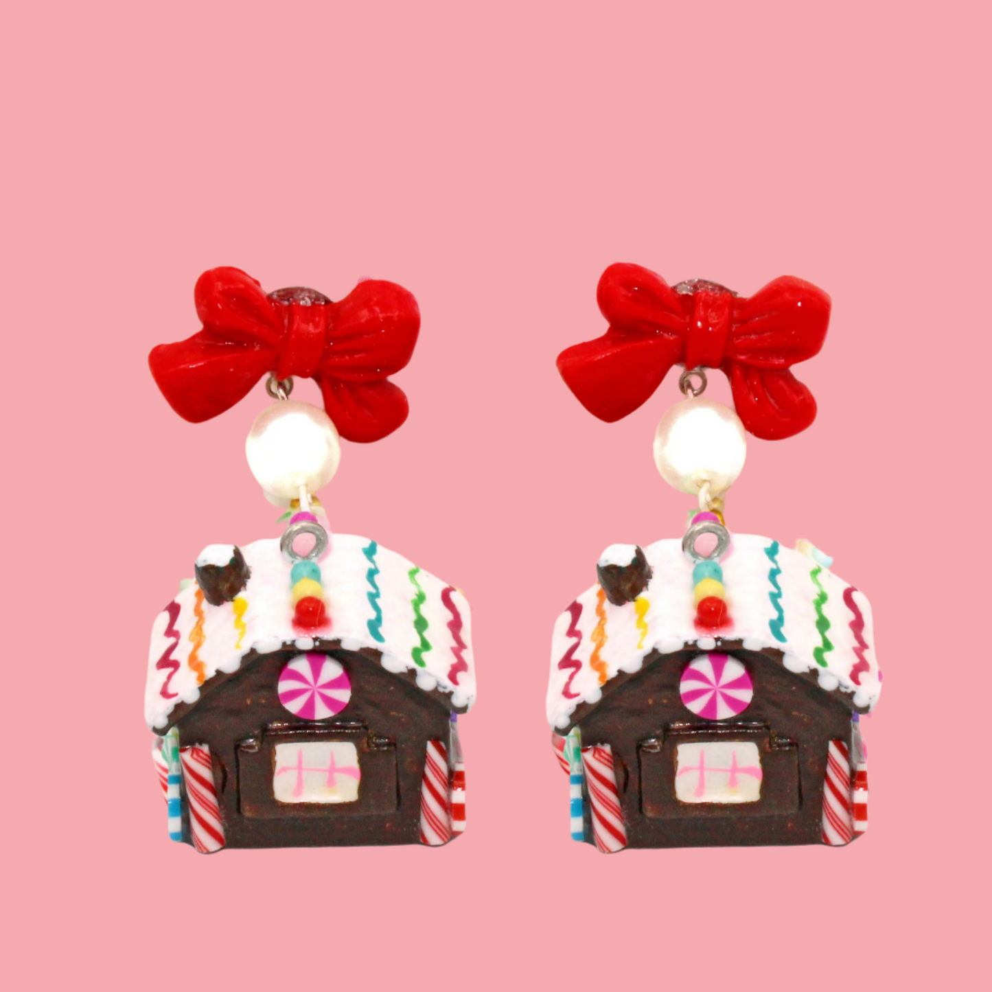 Miniature Gingerbread House Earrings - Limited Edition Christmas Collection