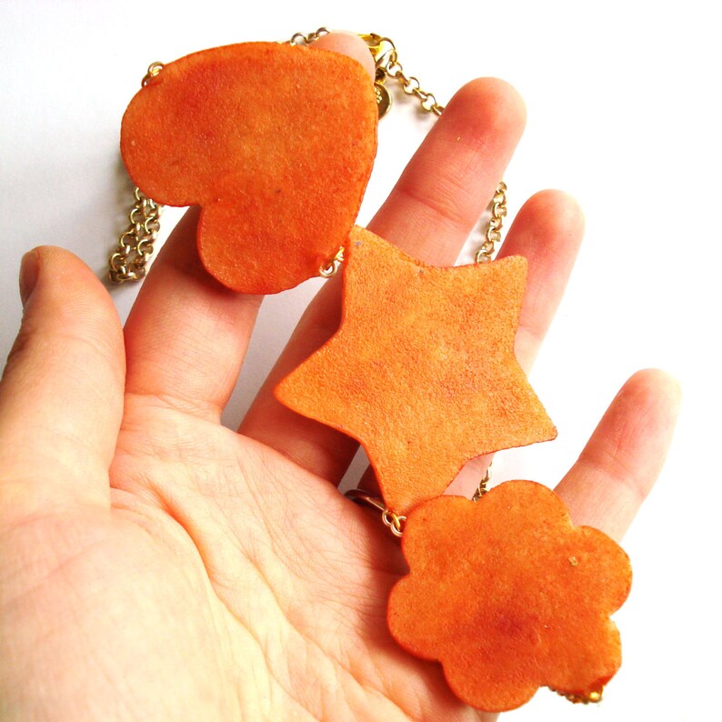 Alice in Wonderland Eat Me Cookie Statement Necklace, Handmade in the USA, Gold or Silver Finish