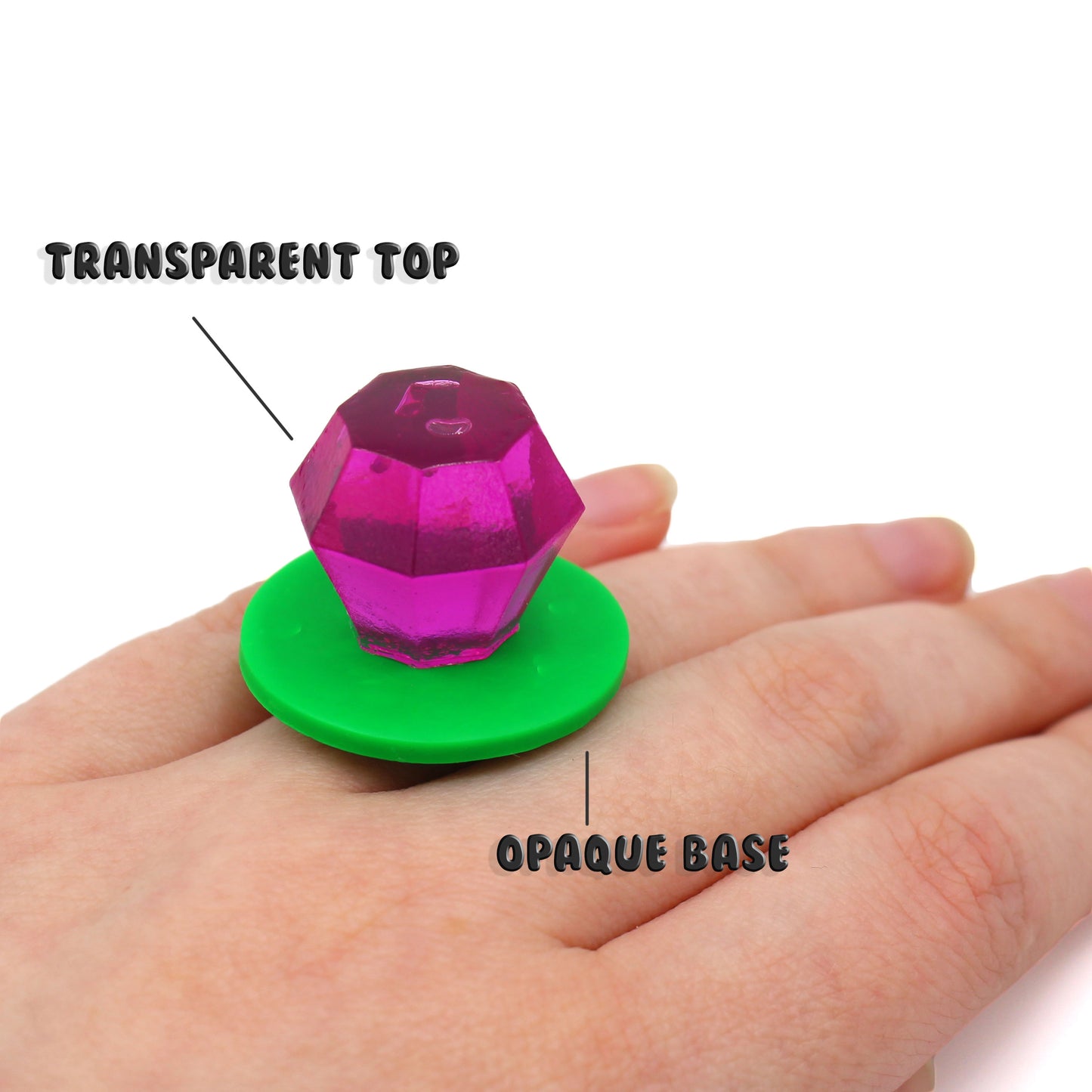 Jewelie a Unique Engagement Ring, Custom Colors, Men or Women Promise Ring, Handmade Faux Candy Resin Fashion Jewelry Gift