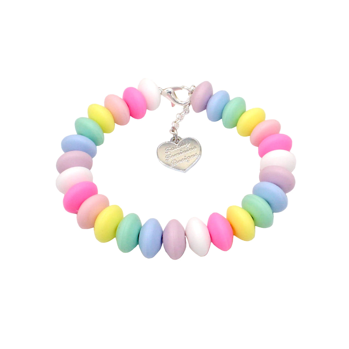 Deluxe Maximalist Faux Candy Clasp Bracelet, Pastel Chunky Jewelry