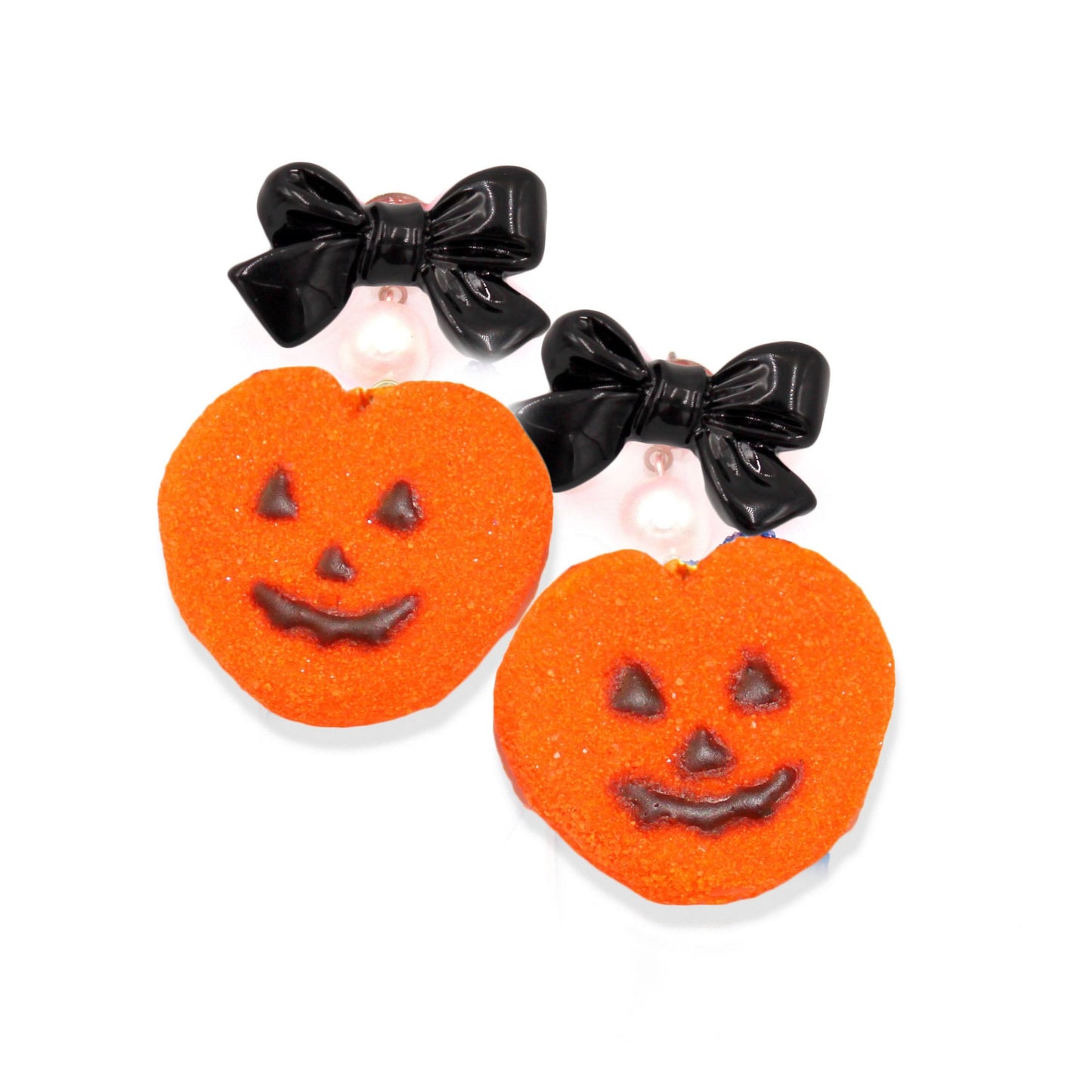 Pumpkin Faux Marshmallow Candy Earrings - Fatally Feminine Designs