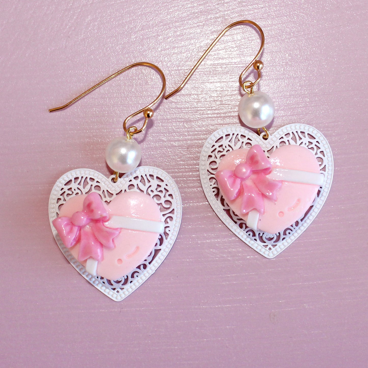 Vintage Heart Chocolate Box Earrings, Valentine's Statement Drop Earrings, Handmade Charm Jewelry