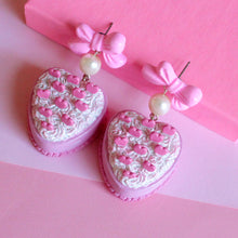 Load image into Gallery viewer, Pink Heart Cake Earrings
