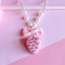 Load image into Gallery viewer, Pink Heart Cake Necklace
