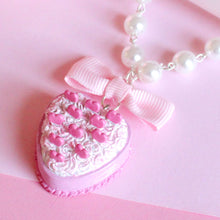 Load image into Gallery viewer, Pink Heart Cake Necklace

