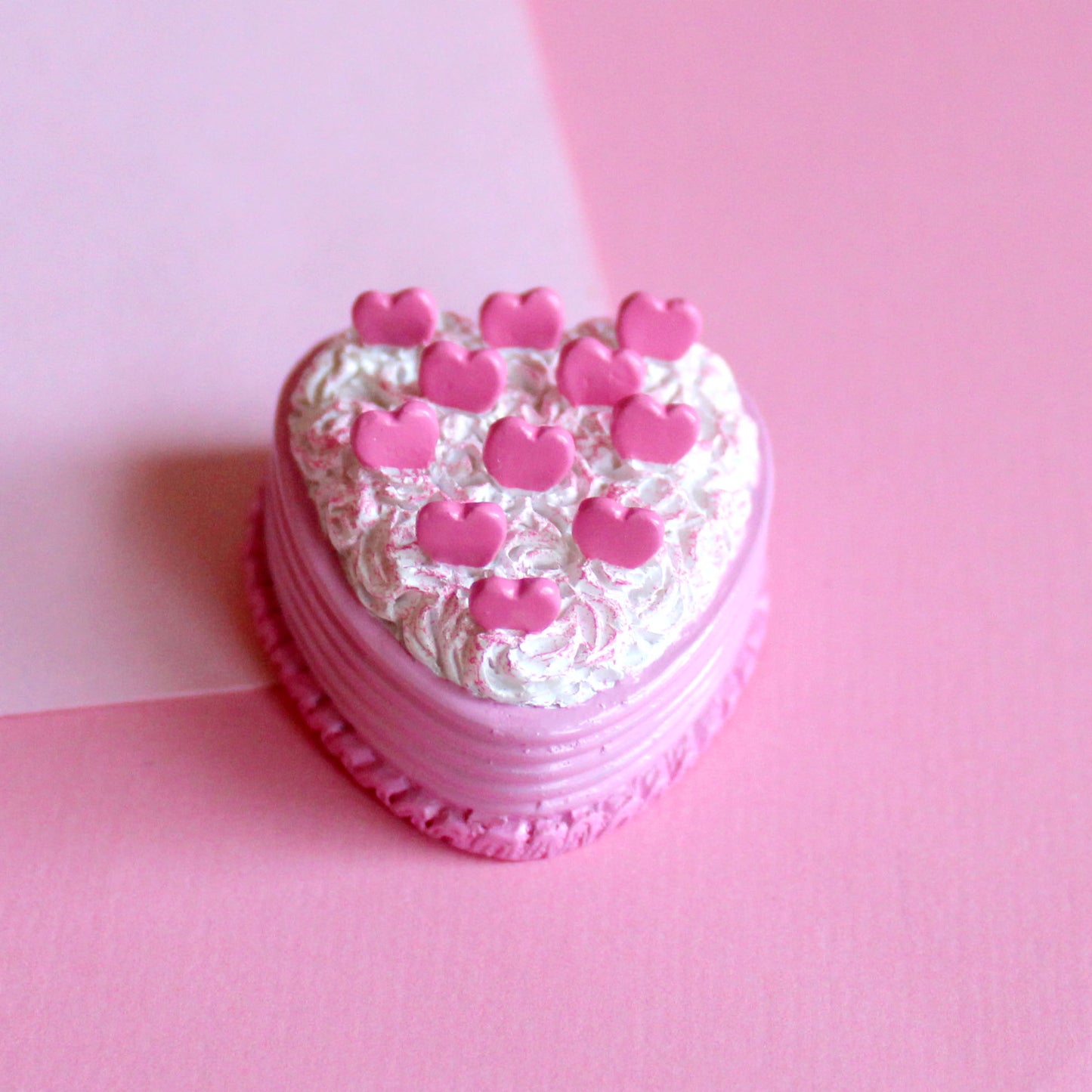 Pink Heart Cake Brooch Pin