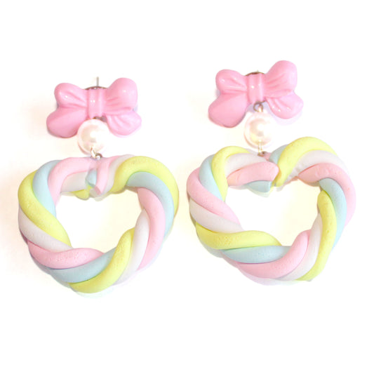 Marshmallow Heart Earrings