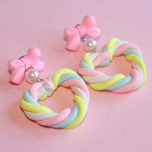 Marshmallow Heart Earrings