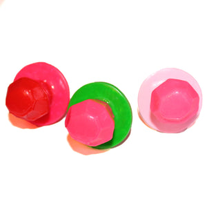 Faux Candy Ring, Adjustable Size, Pink Green or Red