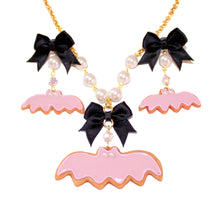 Load image into Gallery viewer, Purple Pastel Bat Cookies SET - Necklace &amp; Earrings - Fatally Feminine Designs
