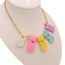 Load image into Gallery viewer, Peeps Marshmallow Bunny Statement Necklace
