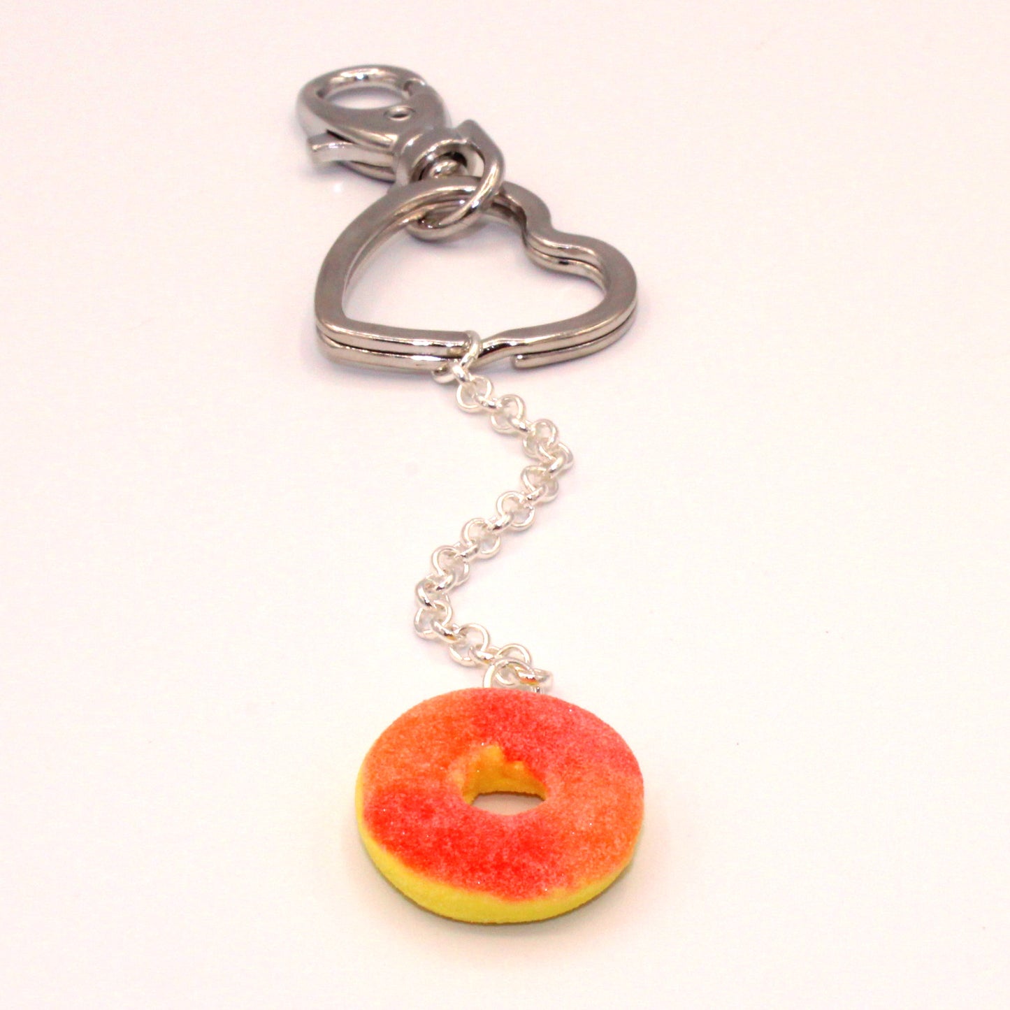 Gummy Peach Ring Keychain - Fatally Feminine Designs