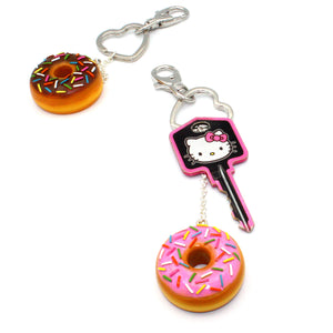 Rainbow Sprinkles Donut Keychain - Fatally Feminine Designs