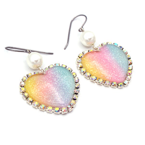Trinket Earrings - Pastel Rainbow - Hypoallergenic