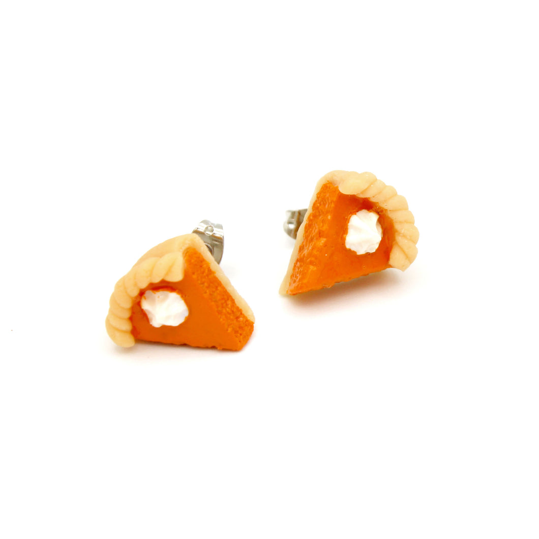 Pumpkin Pie Stud Earrings - Hypoallergenic - Fatally Feminine Designs