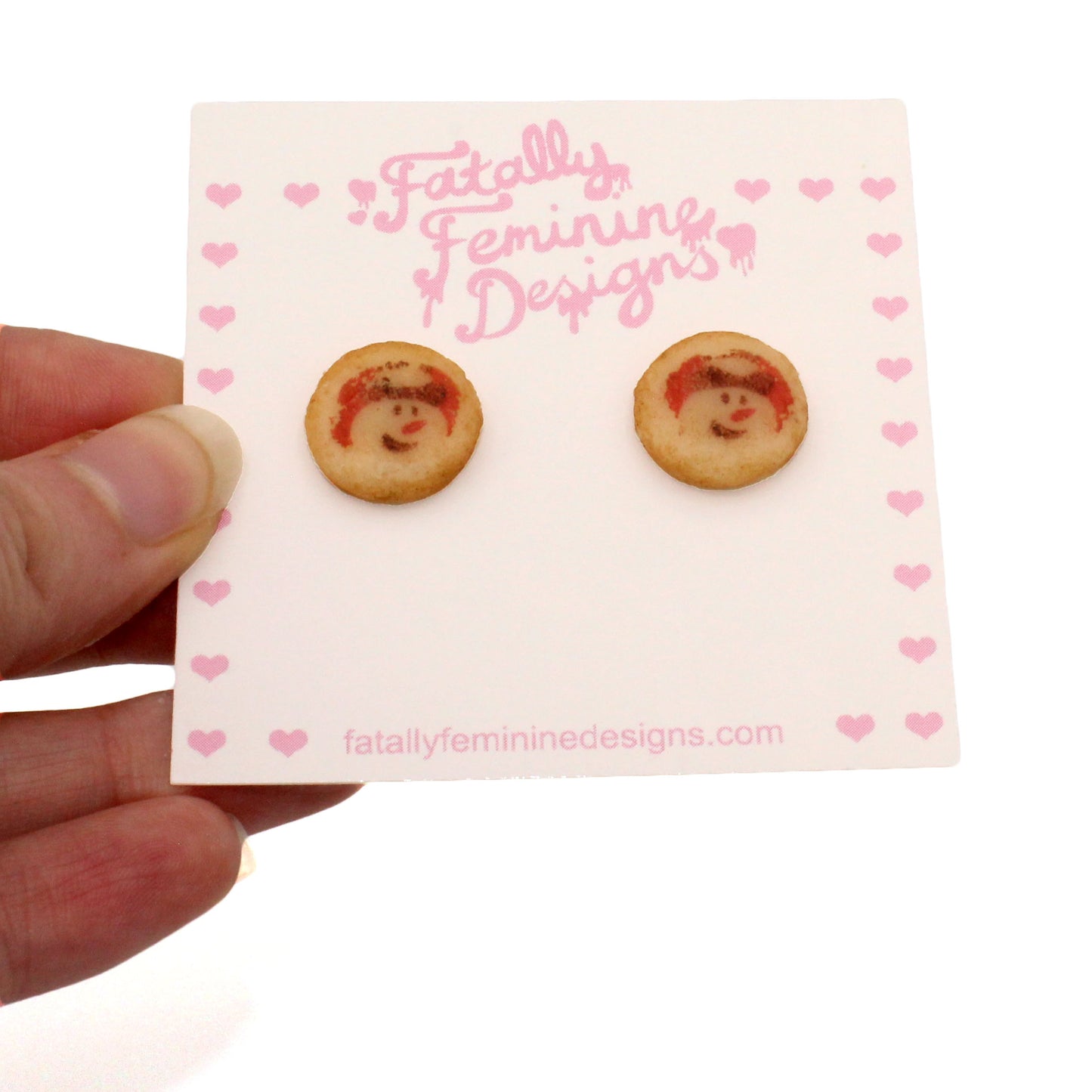 Snowman Sugar Cookie Stud Earrings - Limited Edition Holiday Collection