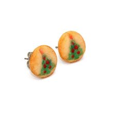 Load image into Gallery viewer, Christmas Tree Sugar Cookie Stud Earrings - Limited Edition Holiday Collection
