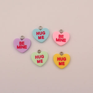 Conversation Candy Heart Necklace - Bow and Pearl - Fatally Feminine Designs